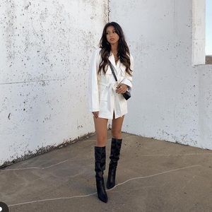 Faux Leather Trench Coat